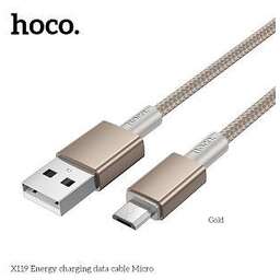 HOCO (6942007656016) X119m для micro USB , 1 м, Gold