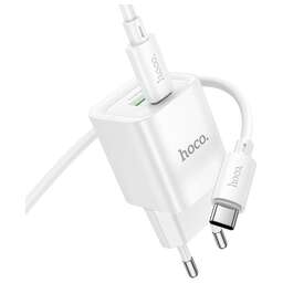 HOCO (6942007630283) C147Aai 1USB+1Type-C 3.0A QC3.0 PD 20W , White