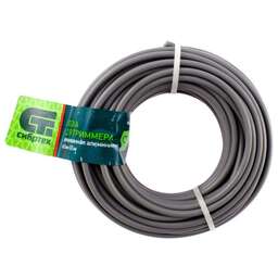 СИБРТЕХ Леска для триммера круглая, армированная алюминием, 3.0 мм х 10 м, Россия