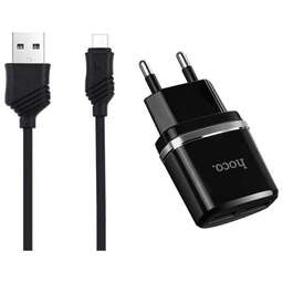 HOCO (6957531064114) C12 2USB 2.4A MICRO USB 1м черный