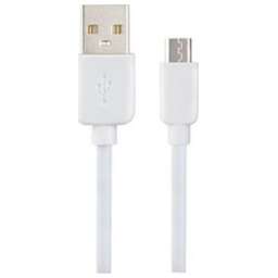 PERFEO (U4026) USB A вилка - Micro USB вилка, 2.4A, белый, силикон, длина 1 м., SILICON
