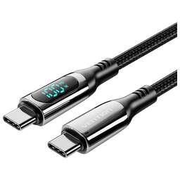 VENTION Кабель TAYBAV, USB Type-C (m) - USB Type-C (m), 1.2м, в оплетке, 5A, черный