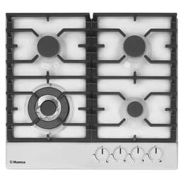 HANSA Газовая варочная панель BHGW611839, 4 конфорки, эмалированная сталь, белый