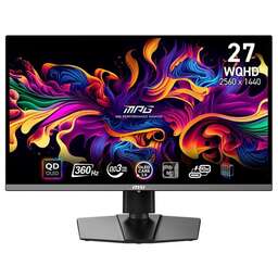 MSI Монитор 26.5" MPG 271QRX QD-OLED QD-OLED, 2560x1440, 360Hz, 0,03ms, 250сd/m, 1500000:1, HDR10 | 2xHDMI(2.1), DP(1.4a), Type-C(PD-98W), 2xUSB2.0 | HAS, Pivot, Swivel, InPSU, Vesa 100, Black