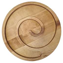 РОССИЯ 370723m Менажница "Спираль" 21х21х1,8 см, массив берёзы, покрыта маслом