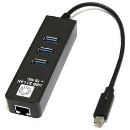 5BITES UA3C-45-10BK USB3.1 / 3*USB3.0 / RJ45 1G / BLACK