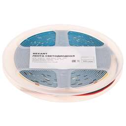 REXANT Лента светодиодная 24В, COB 14Вт/м, 512 LED/м, 3000К, 8мм, 5м, IP20