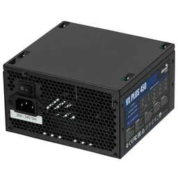 FORMULA Блок питания 450W (AEROCOOL) VX PLUS 450 (ATX, 20+4 pin, 1xPCIe 6+2P, 2xSATA, 2хMolex, 1хFDD, 12cm fan) (4711401661634)
