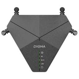 DIGMA Wi-Fi роутер DWR-N302LTE, Wi-Fi 4, N300, 2.4ГГц, 2 LAN, 2G/3G/4G, черный
