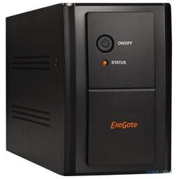 Exegate EP285490RUS ИБП ExeGate SpecialPro UNB-1200.LED.AVR.4SH.USB <1200VA/750W,LED, AVR, 4*Schuko, USB, Black>