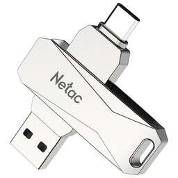 NETAC Флешка USB U782C 256ГБ, USB3.0, серебристый [nt03u782c-256g-30pn]