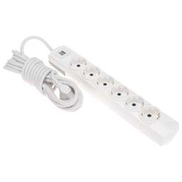 REXANT Удлинитель PREMIUM 6 гнезд, 5м, 3х1,5мм², с/з, 2 USB, белый