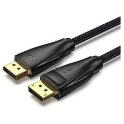 VENTION Кабель аудио-видео HCCBI, DisplayPort (m) - DisplayPort (m), ver 1.4, 3м, GOLD, черный