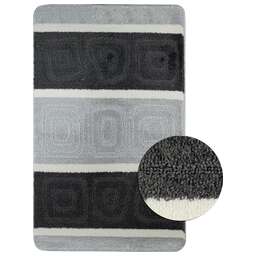 САНАКС 00218 SILVER Коврик в ванную одинарный ЧЁРНЫЙ 60х100см 100% полиэстер