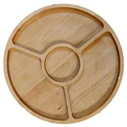 РОССИЯ 370664m Менажница "Тройка" 25х25х1,8 см, массив берёзы, покрыта маслом