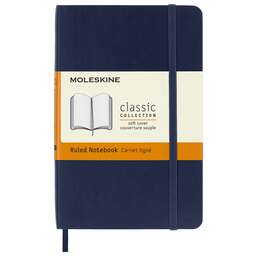 MOLESKINE Блокнот CLASSIC SOFT QP611B20 Pocket 90x140мм 192стр. линейка мягкая обложка синий сапфир