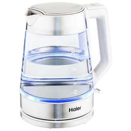 HAIER Чайник электрический HK-500 1.7л. 2200Вт серый/белый корпус: стекло/пластик (TD0029955RU)