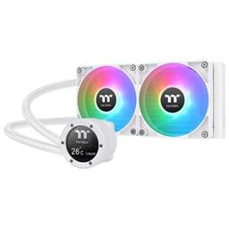 THERMALTAKE Система водяного охлаждения TH240 V2 Ultra Snow ARGB Soc-AM5/AM4/1200/1700/1851 белый 4-pin 25.8dB Al+Cu LCD Ret (CL-W404-PL12SW-A)