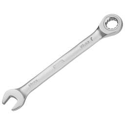 DENZEL Ключ комбинированный трещоточный, 14 мм, CrV, матовый хром 14708