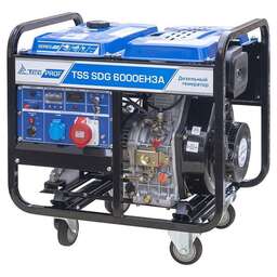 ТСС Дизельный генератор SDG 6000EH3A, 380/220/12 В, 6.5кВт, на колёсах с АКБ [077016]