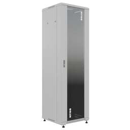 NTSS Шкаф серверный Премиум ( -R42U6060GS) напольный 42U 600x600мм пер.дв.стекл металл 900кг серый 510мм 78.1кг 1987мм IP20 сталь