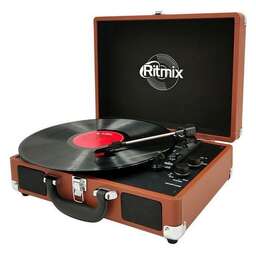 RITMIX Виниловый проигрыватель LP-160B, частично автоматический, коричневый [80001173]