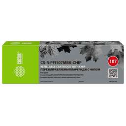 CACTUS Картридж перезаправляемый струйный CS-R-PFI107MBK-CHIP черный матовый (260мл) для Canon imageProGRAF iPF670/680/685/770/780/785 с чипом