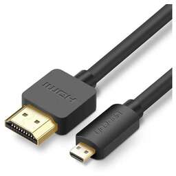 UGREEN Кабель аудио-видео HD127 Micro HDMI (m)/HDMI (m) 1м. феррит.кольца позолоч.конт. черный (3014