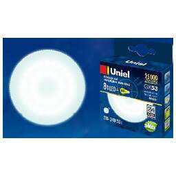 UNIEL (UL-00001671) LED-GX53-8W/NW/GX53/FR PLZ01WH матовая Белый свет