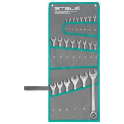 STELS Набор ключей комбинированных 6-32 мм, 22 шт, CrV, матовый хром 15423