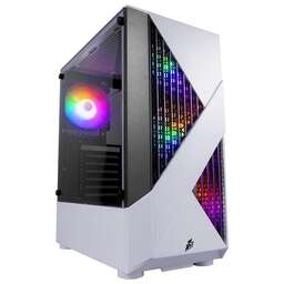 1STPLAYER Корпус DK D4 WHITE / ATX, tempered glass, metal mesh 4x 120mm LED fans inc. D4-WH-4G6