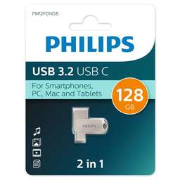 PHILIPS 2-in-1 128Gb серебристый (FM12FD145B/97)