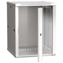 ITK Шкаф коммутационный Linea W (LWR3-12U66-GF) настенный 12U 600x600мм пер.дв.стекл задн.дв.стал.лист 90кг серый 500мм 32кг 200град. 635мм IP20 IK08 сталь