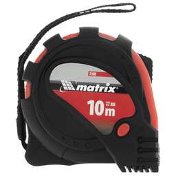 MATRIX Рулетка Status Magnet 3 fixations,10 м х 32 мм,обрезиненный корпус,зацеп с магнитом 31000
