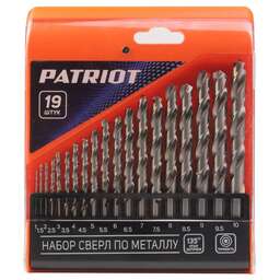 PATRIOT Набор сверл по металлу (1.0-10.0мм, 19шт.)