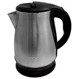 GOODHELPER Чайник электрический KS-18B09, 1500Вт, сталь и черный