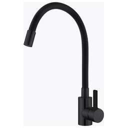 GOTA ROCIO 016098-GOTA Black&White Смеситель д/кухни шар. с силикон. изливом черный d35мм