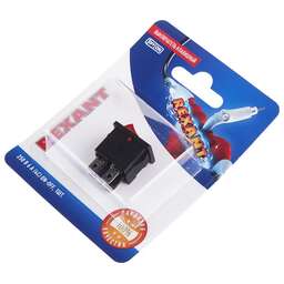 REXANT Выключатель клавишный 250В 6А (4с) ON-OFF красный с подсветкой Mini (1 шт/уп)