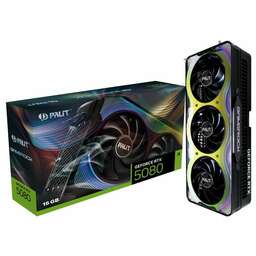 PALIT Видеокарта PCI-E 5.0 PA-RTX5080 GAMINGPRO NVIDIA GeForce RTX 5080 16Gb 256bit GDDR7 2295/30000 HDMIx1 DPx3 HDCP Ret