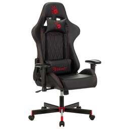 A4TECH Кресло игровое Bloody GC-800 черный ромбик эко.кожа крестов. металл