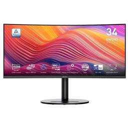 MSI Монитор 34" Modern MD342CQP черный VA LED 21:9 HDMI M/M матовая HAS Piv 3500:1 300cd 178гр/178гр 3440x1440 120Hz DP UW USB 8.05кг