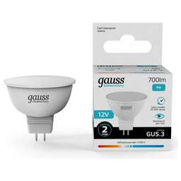 GAUSS Лампа LED GU5.3, софит, 9Вт, 11529, одна шт