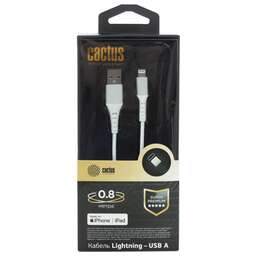 CACTUS Кабель CS-LG.USB.A-0.8 USB (m)-Lightning (m) 0.8м белый блистер