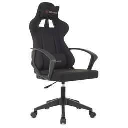 ZOMBIE Кресло игровое Carry черный/серый с подголов. крестов. пластик пластик черный