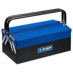 ЗУБР ЯРУС-3/17, 430 х 210 х 155 мм, (17″), Металлический раздвижной ящик для инструментов, Профессионал (38355-17)