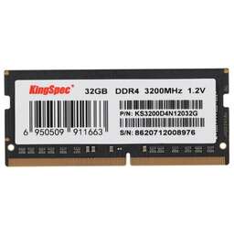 KINGSPEC Память DDR4 32GB 3200MHz KS3200D4N12032G RTL PC4-25600 CL22 SO-DIMM 260-pin 1.2В dual rank Ret