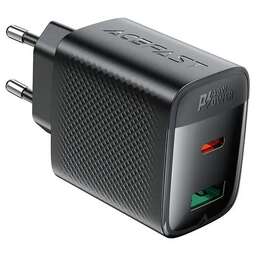 ACEFAST Сетевое зарядное устройство A106 P45W Gan USB-C+USB-A Charger EU. Цвет: черный