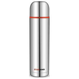 STARWIND Термос 20-1200 1.2л. серебристый/красный картонная коробка