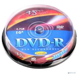 VS Диски DVD-R 4,7 GB 16x CB/10 Ink Print (620793)