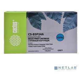 CACTUS B3P24A Картридж №727 для HP DJ T920/T1500/T2530, серый (130мл)